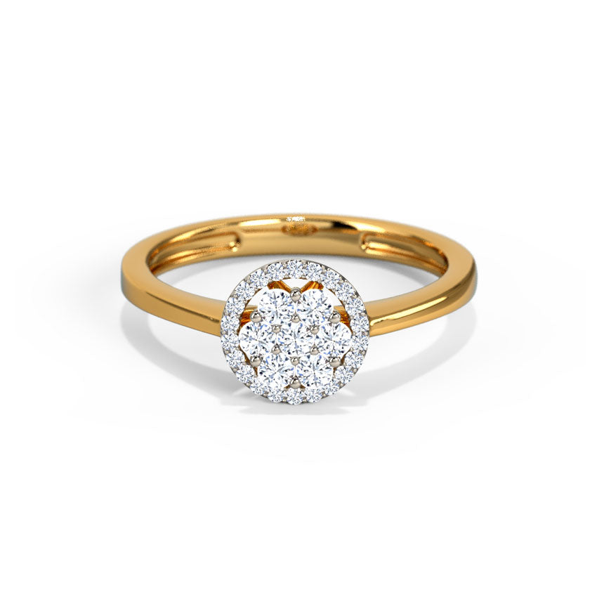 Sparkling Foliage Diamond Ring