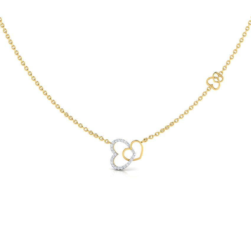 Interlinked Hearts Diamond Necklace