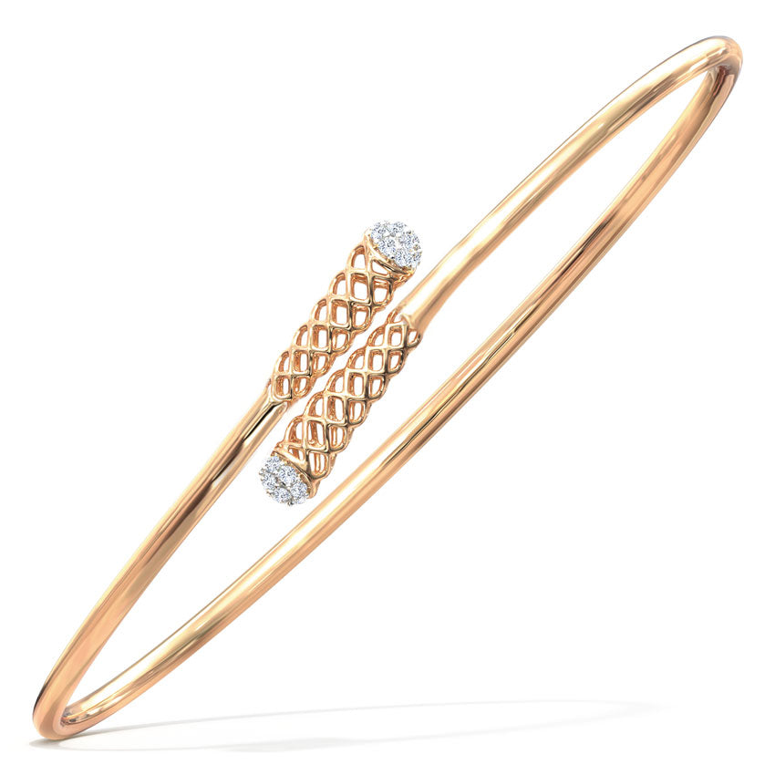 Serena Braid Cluster Diamond Bracelet