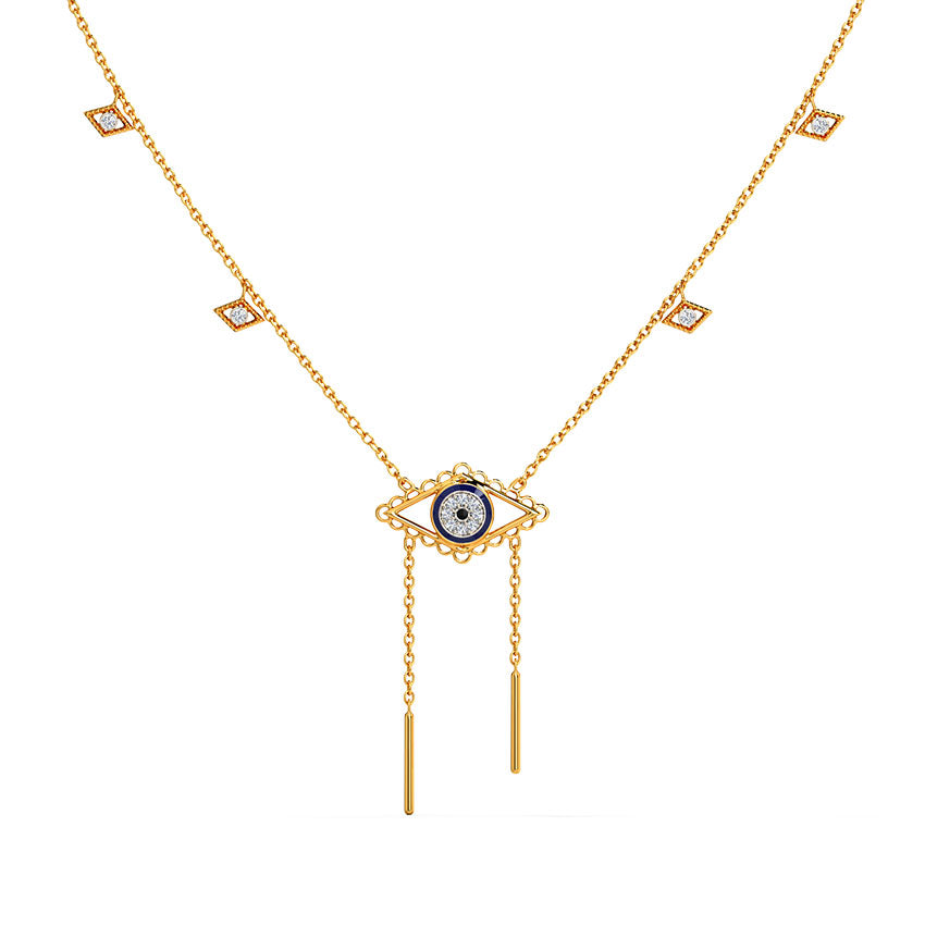 In Style Evil Eye Diamond Necklace