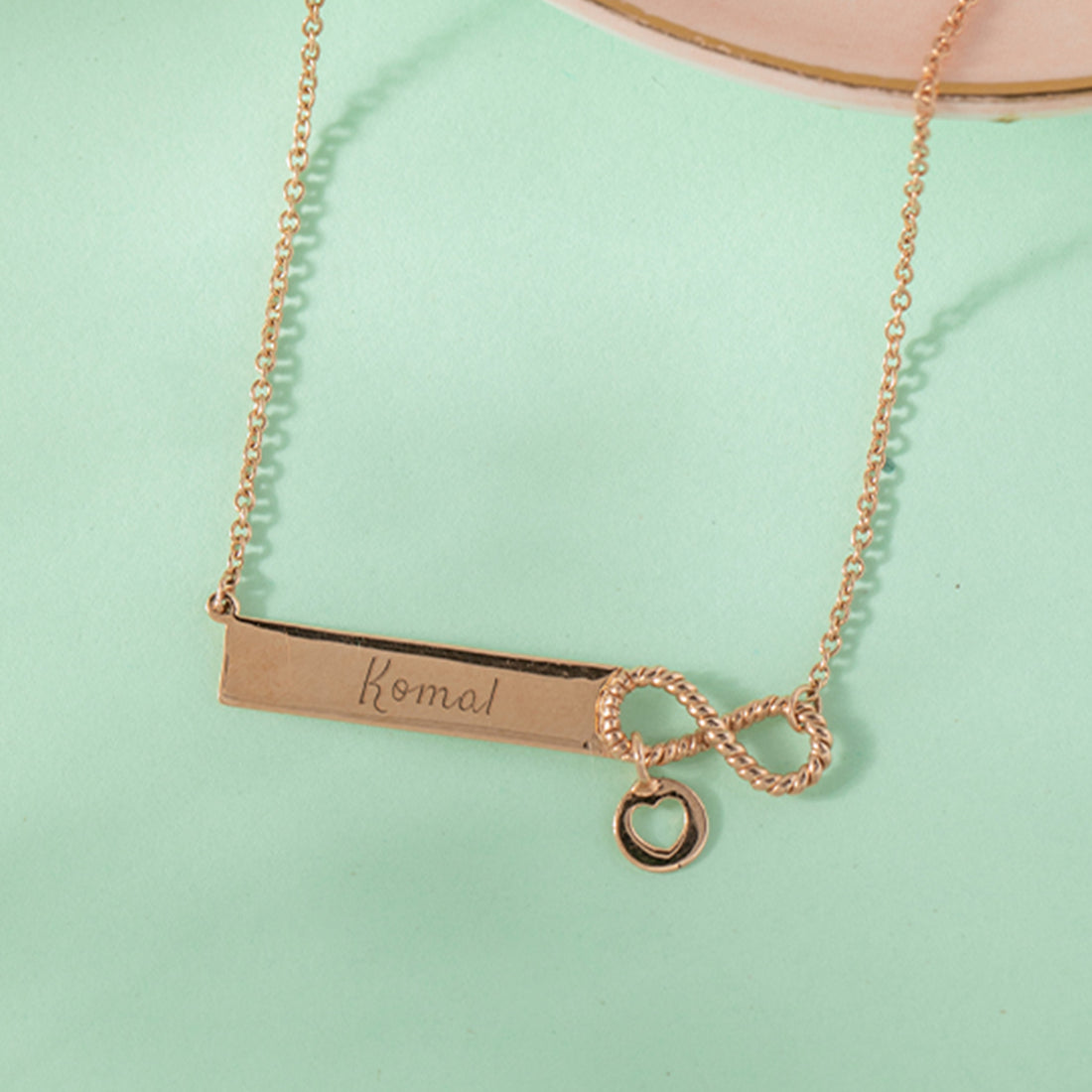 Infinity Personalised Gemstone Necklace