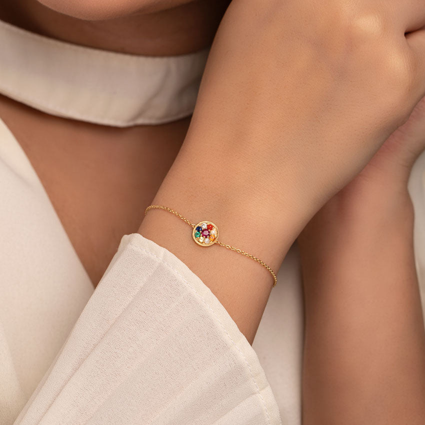 Ishira Navratna Gemstone Bracelet