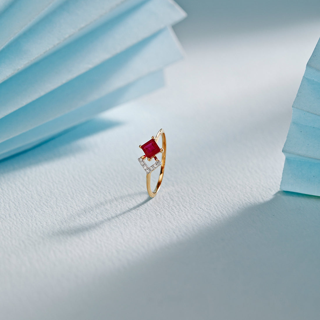 Glinty Pair Gemstone Ring