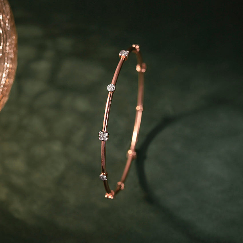 Rosetta Clover Diamond Bangle