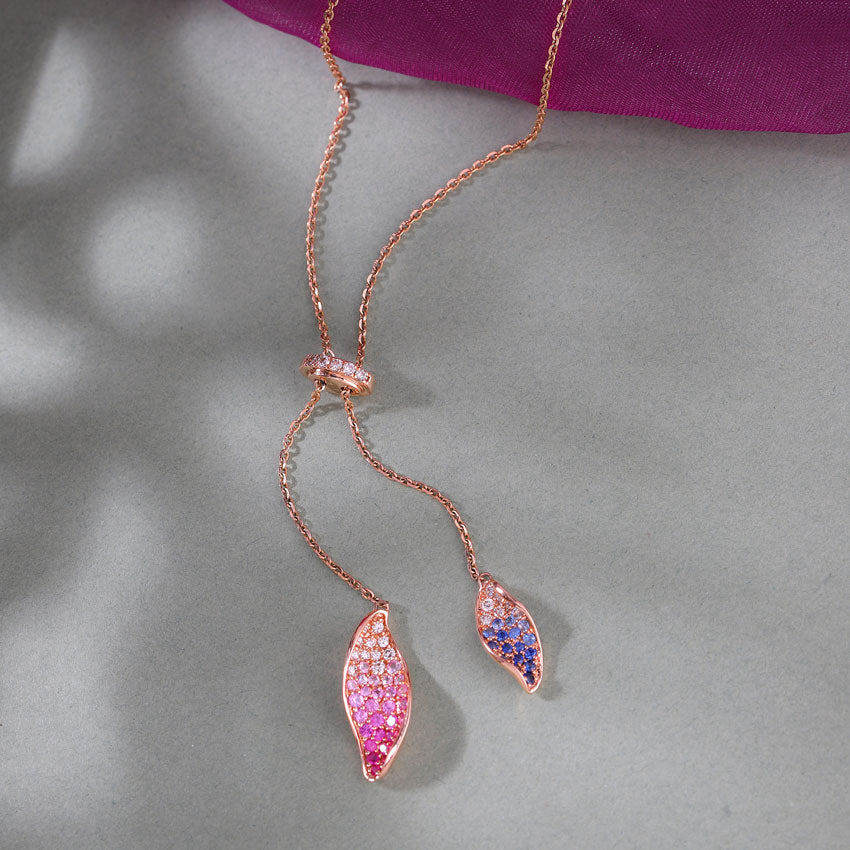 Dual Sway Gemstone Necklace