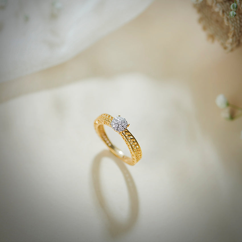 Radiant Weave Diamond Ring