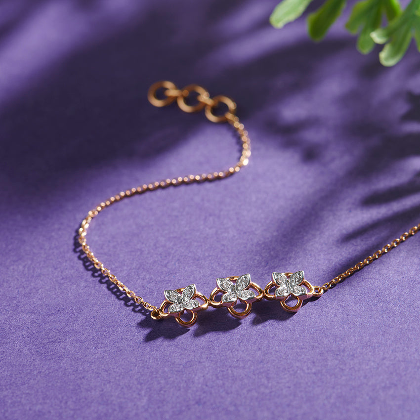 Selena Quad Diamond Chain Bracelet