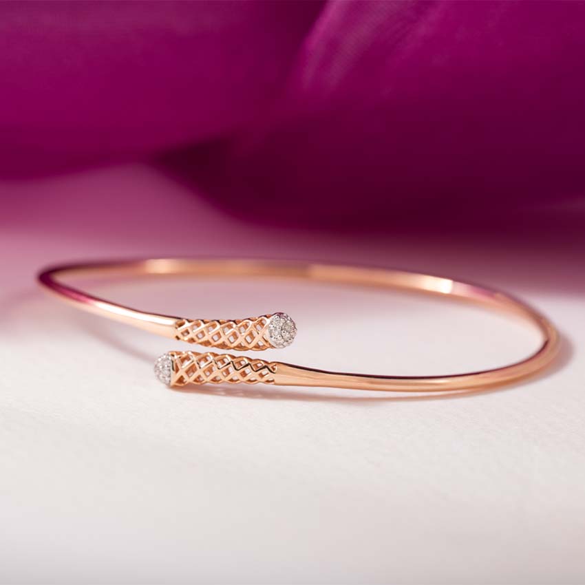 Serena Braid Cluster Diamond Bracelet