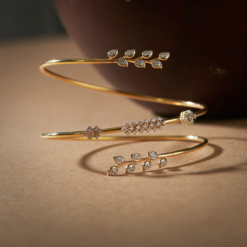 Soraya Floral Spiral Diamond Bracelet
