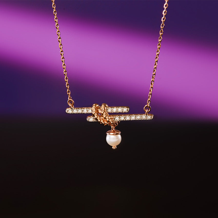 Serene Line Gemstone Necklace