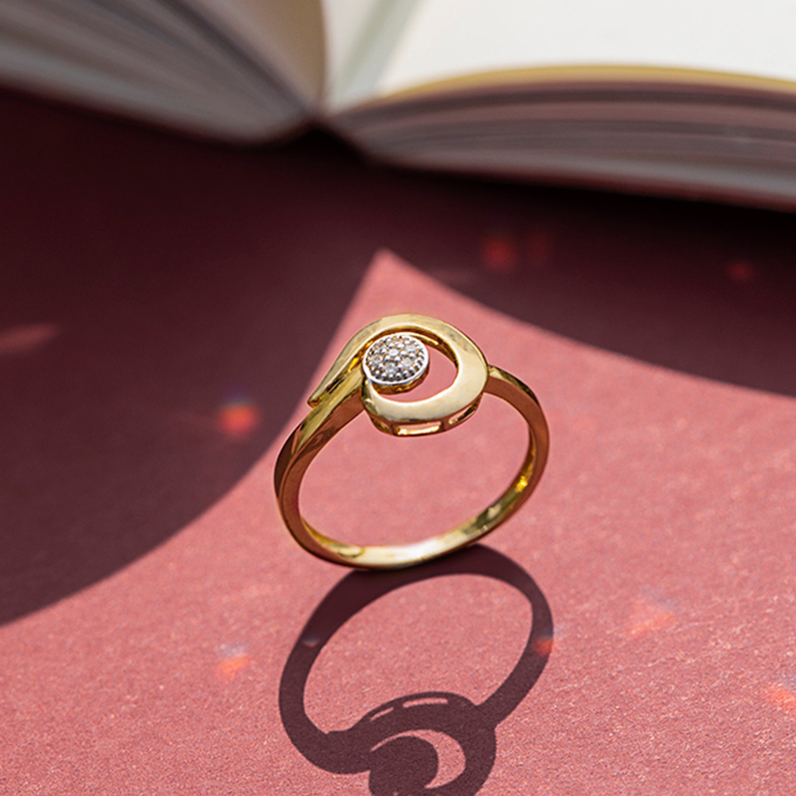 Regal Whirl Diamond Ring