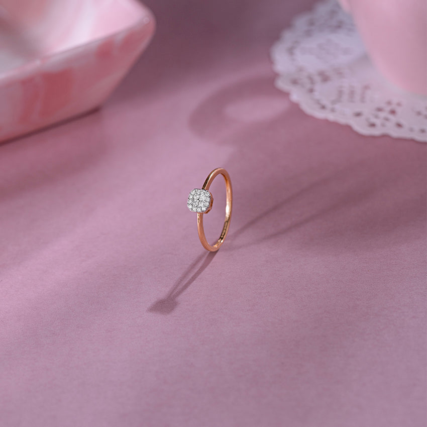 Radiant Bloom Diamond Ring