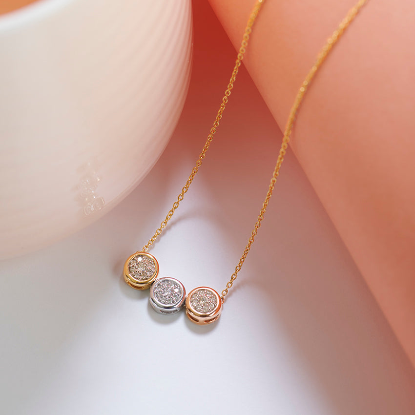 Trio Cluster Diamond Necklace