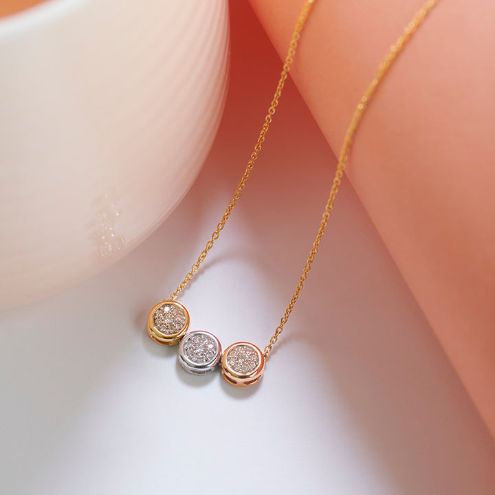 Trio Cluster Diamond Necklace