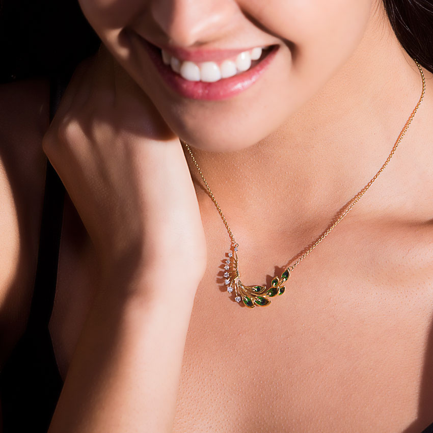 Royalty Peacock Diamond Necklace