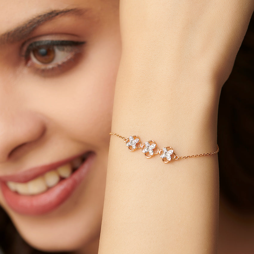 Selena Quad Diamond Chain Bracelet