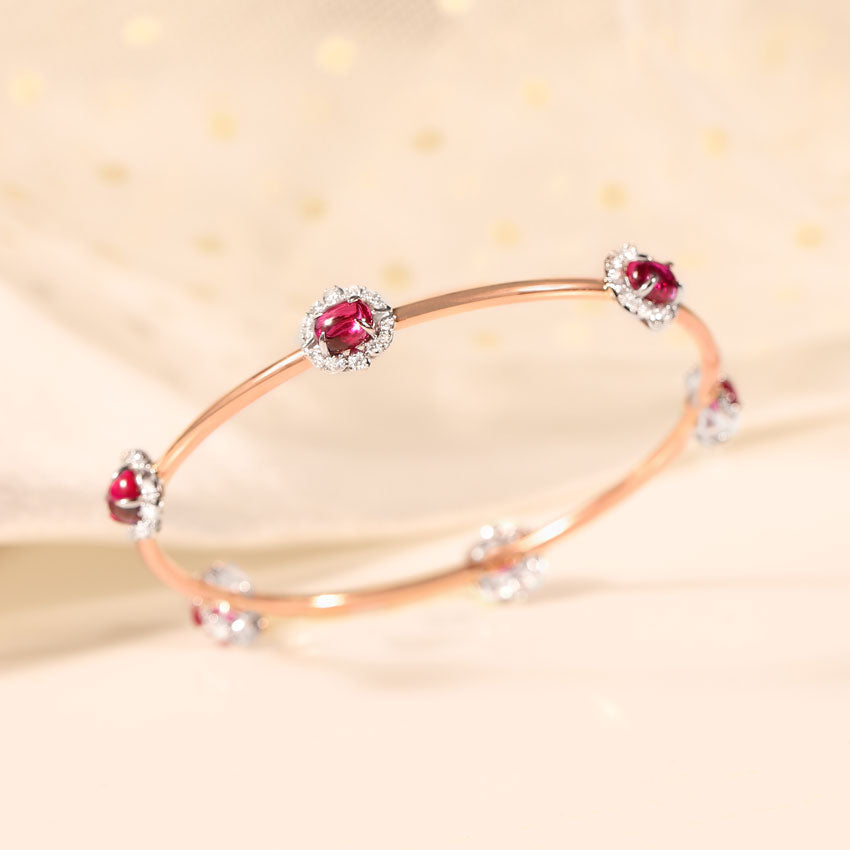 Elysia Rosy Gemstone Bangle