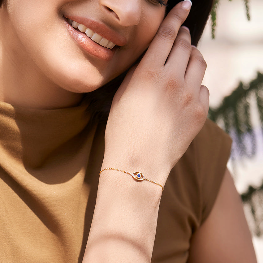 Serena Smart Evil Eye Gemstone Bracelet