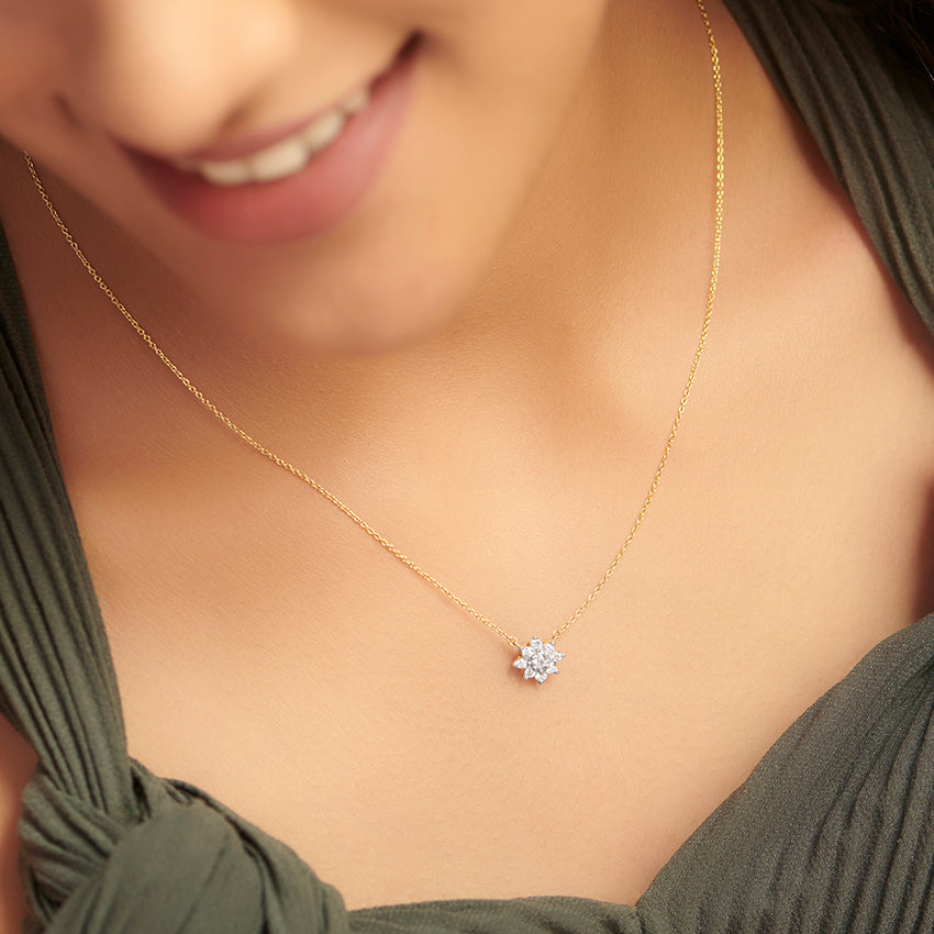 Allure Cluster Diamond Necklace