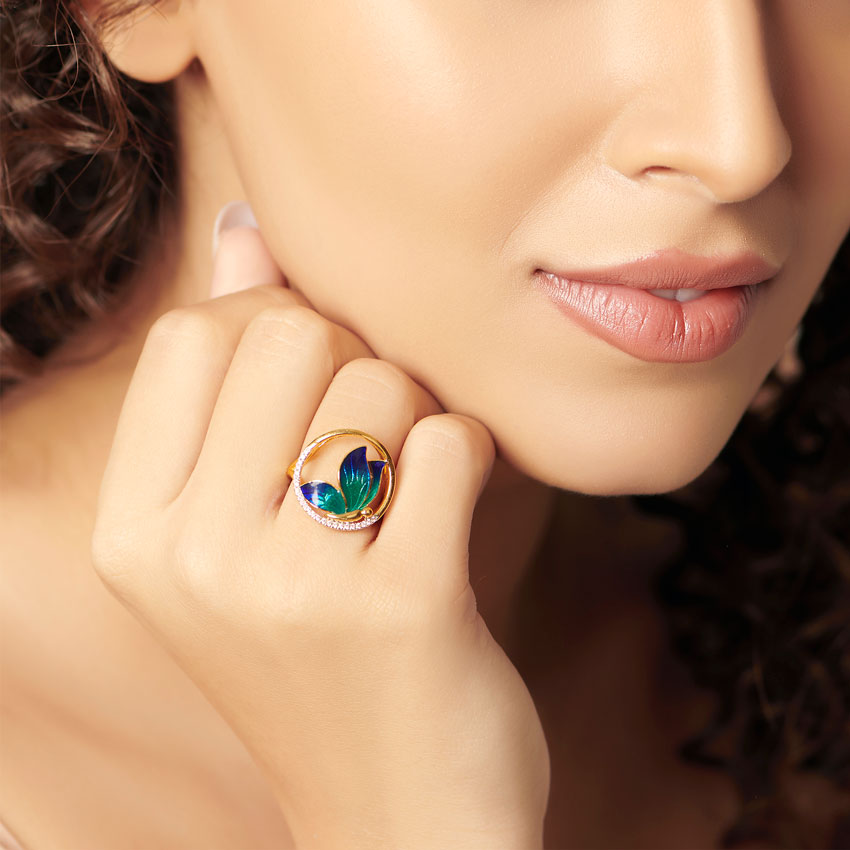 Azure Wings Diamond Ring