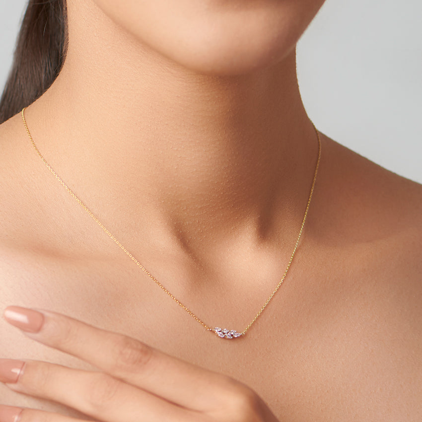 Petals Cluster Diamond Necklace