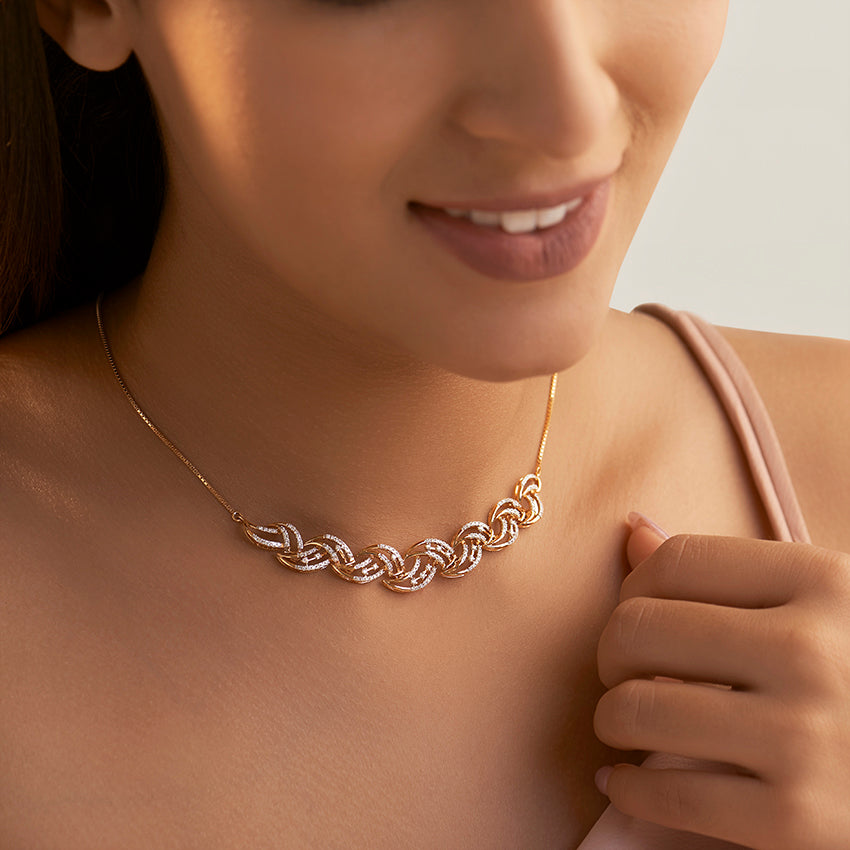 Ellie Wave Diamond Necklace