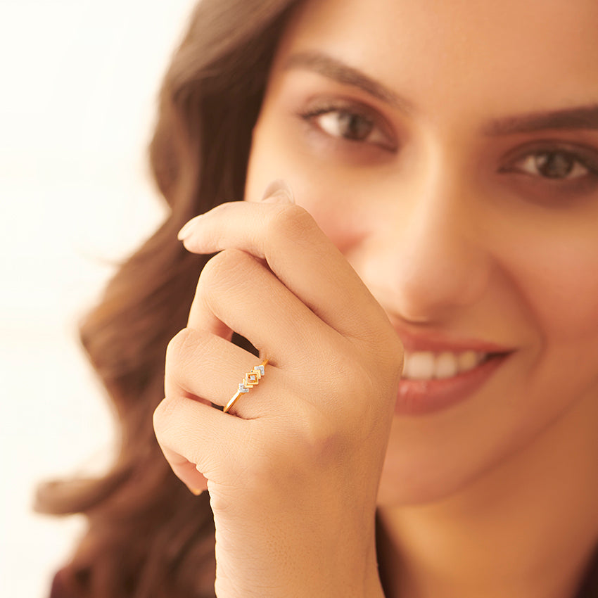 Radiant Harmony Diamond Ring