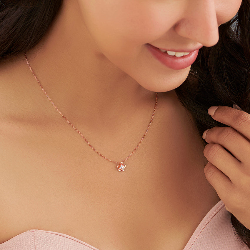 Cherry Bloom Diamond Necklace