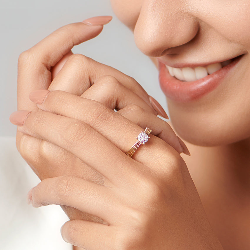 Lattice Spark Diamond Ring