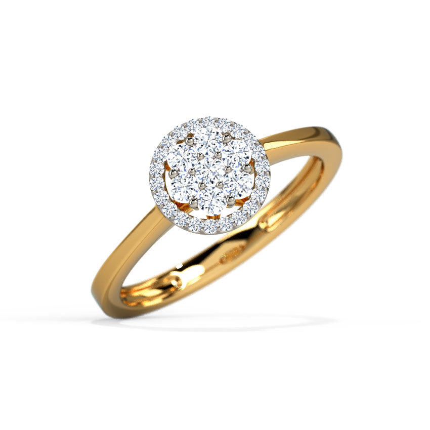 Sparkling Foliage Diamond Ring