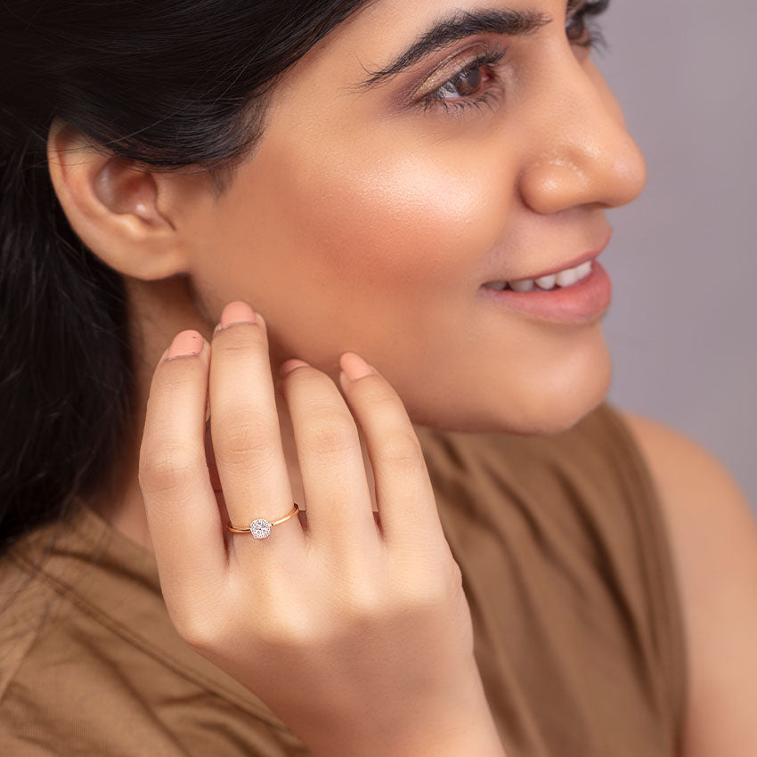 Radiant Bloom Diamond Ring