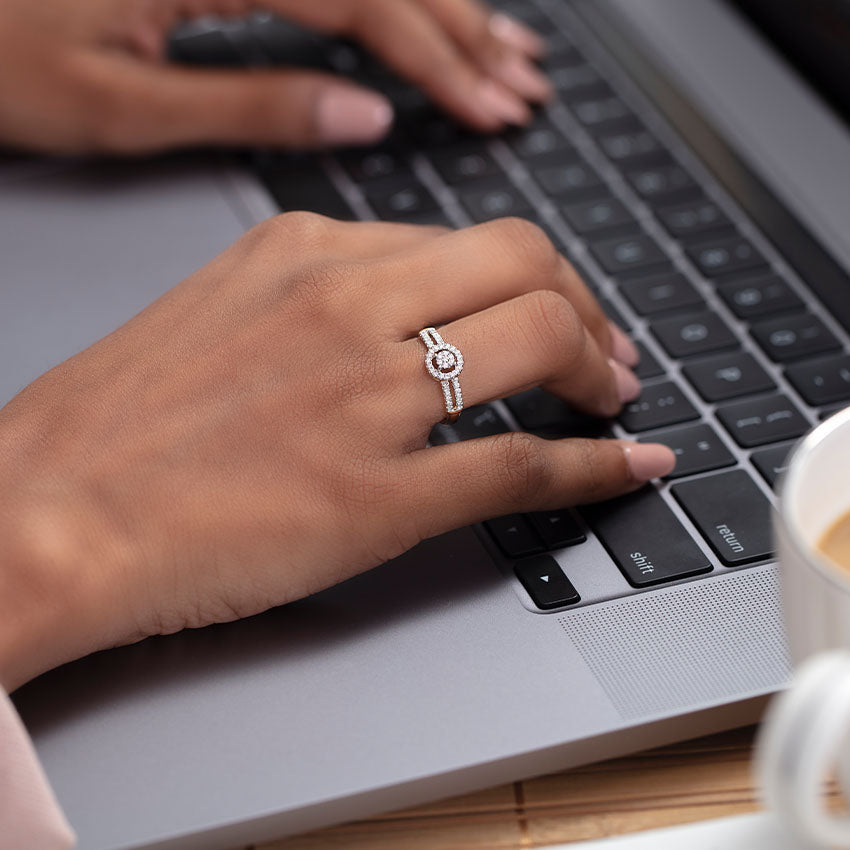 Celestial Halo Diamond Band