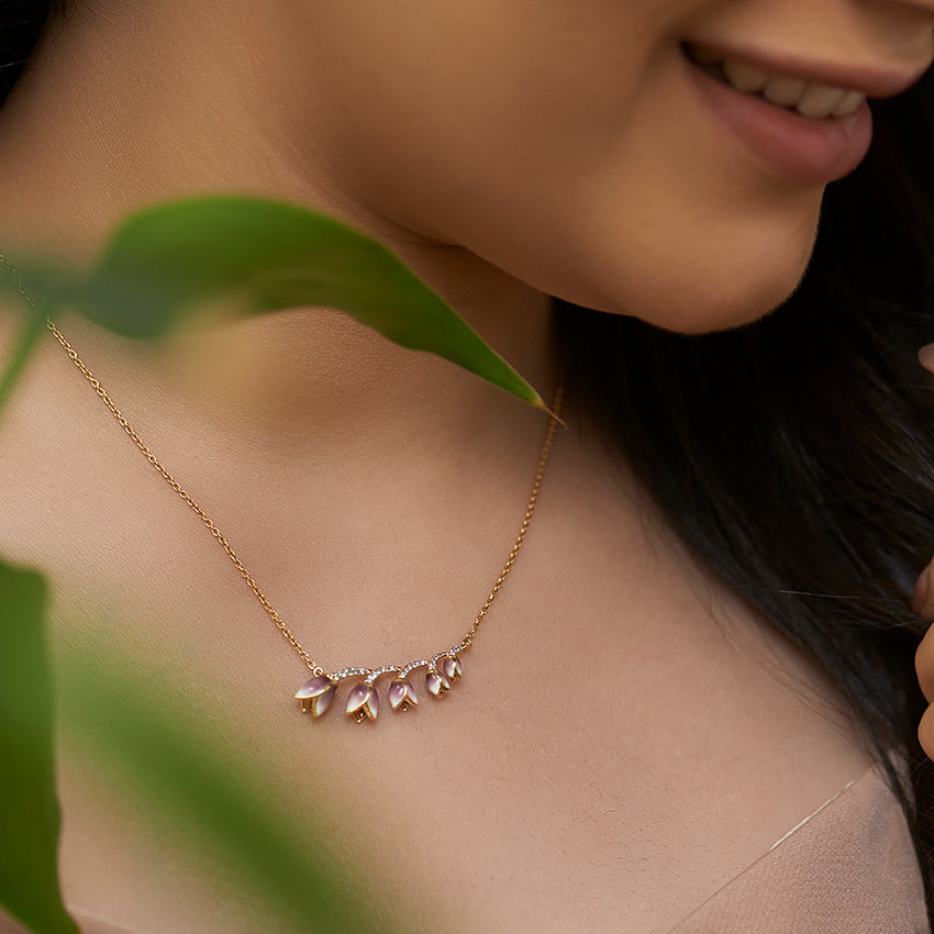 Veronica Tulip Diamond Necklace