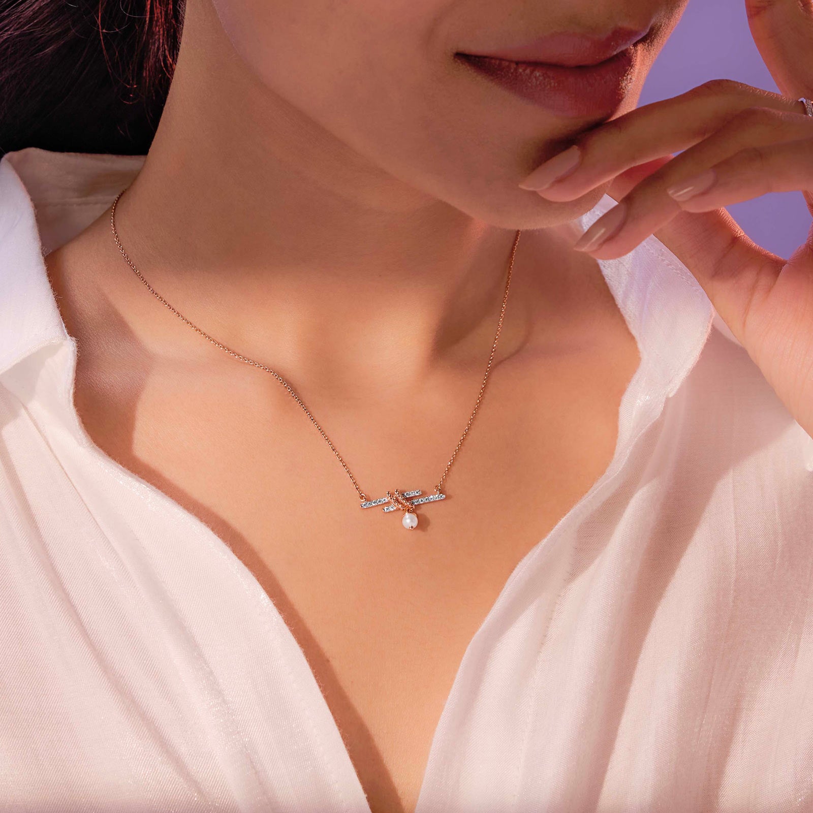 Serene Line Gemstone Necklace