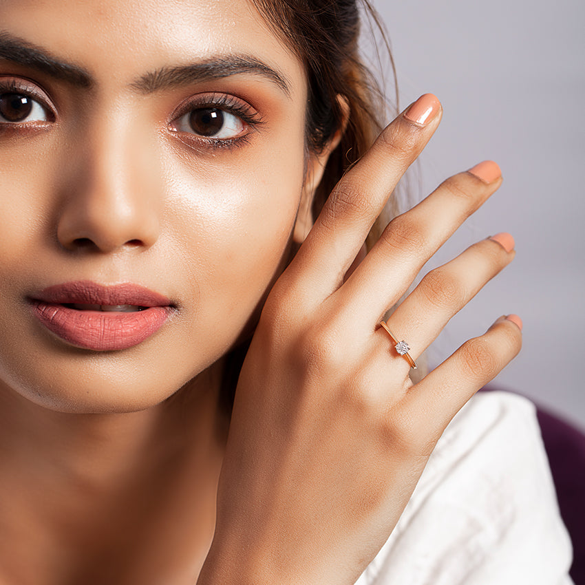 Graceful Quad Diamond Ring