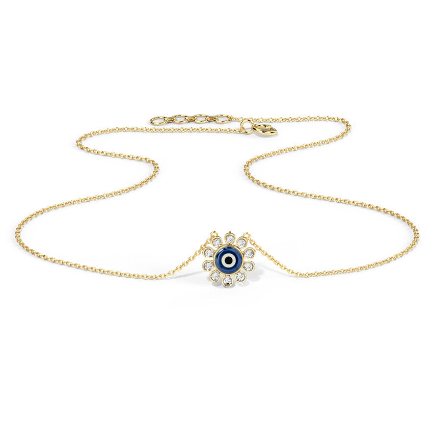 Glow Evil Eye Gemstone Necklace