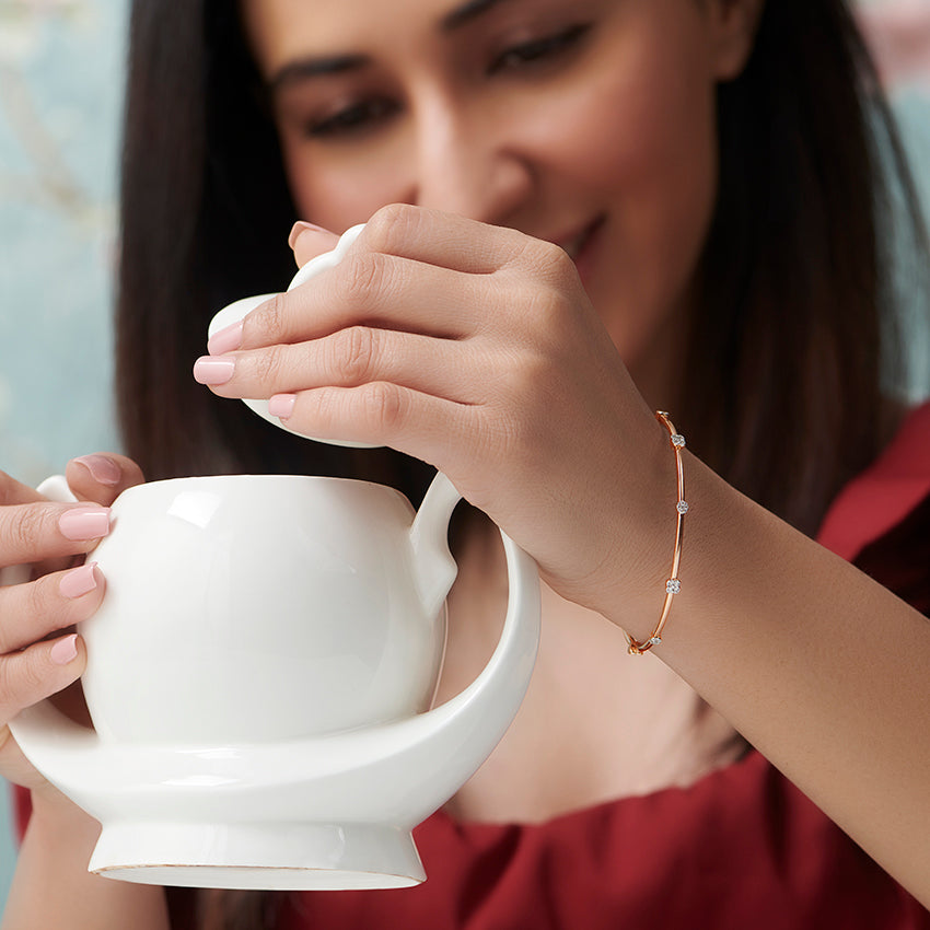 Rosetta Clover Diamond Bangle