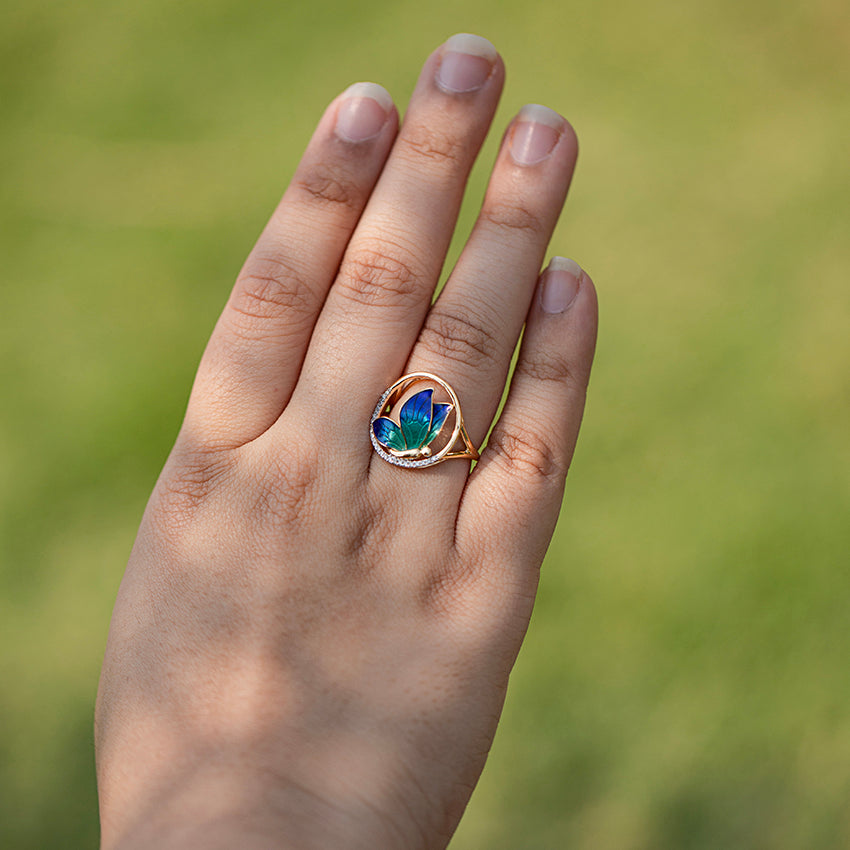 Azure Wings Diamond Ring