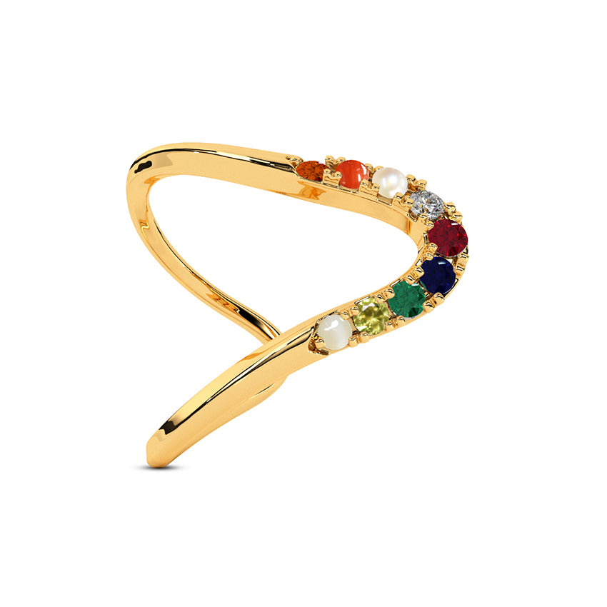 Hue Arch Navratna Vanki Ring