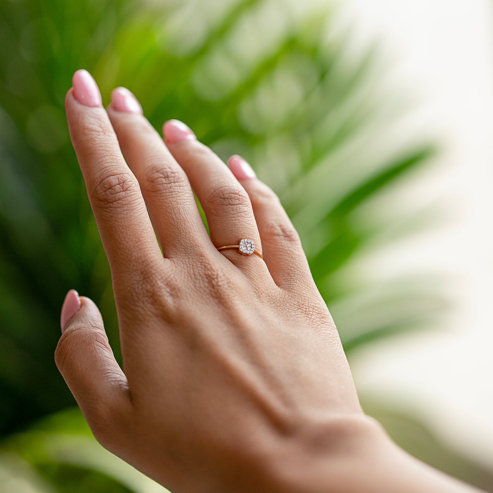 Radiant Bloom Diamond Ring
