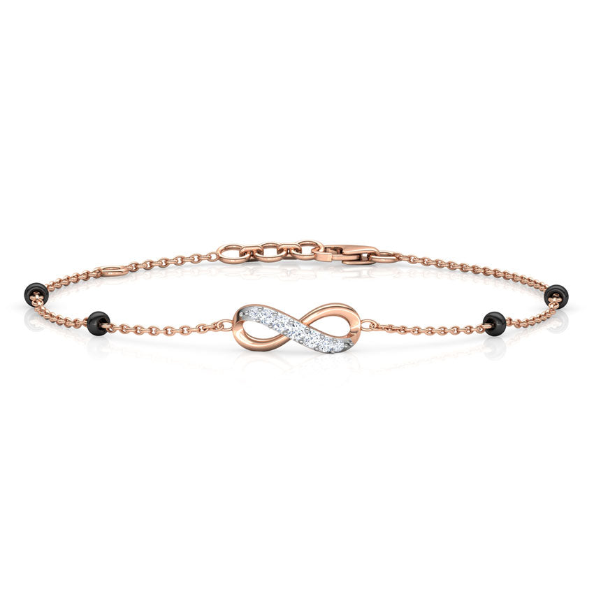 Viara Infinity Diamond Mangalsutra Bracelet