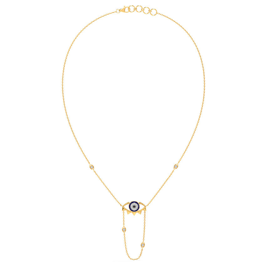 Chic Evil Eye Diamond Necklace
