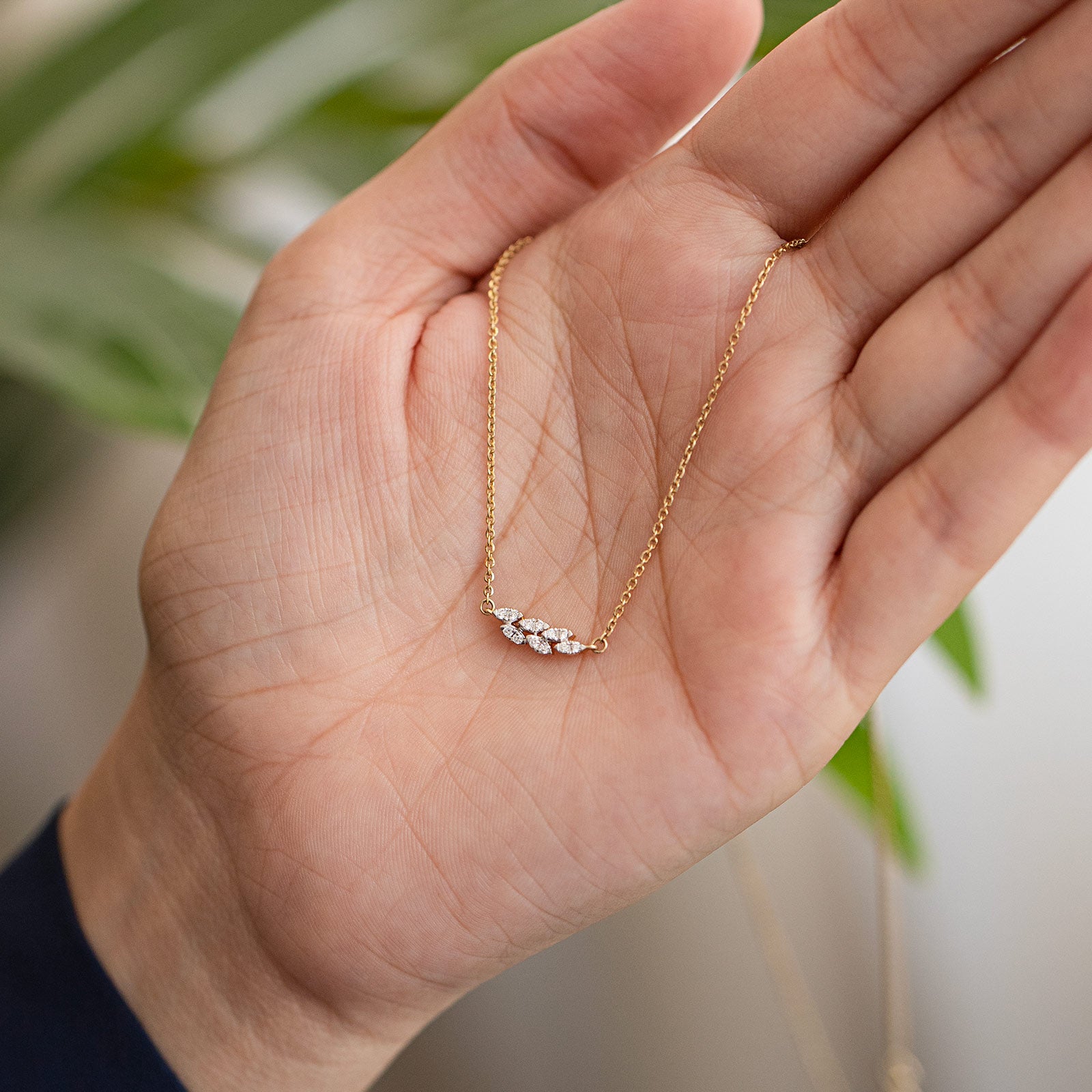 Petals Cluster Diamond Necklace