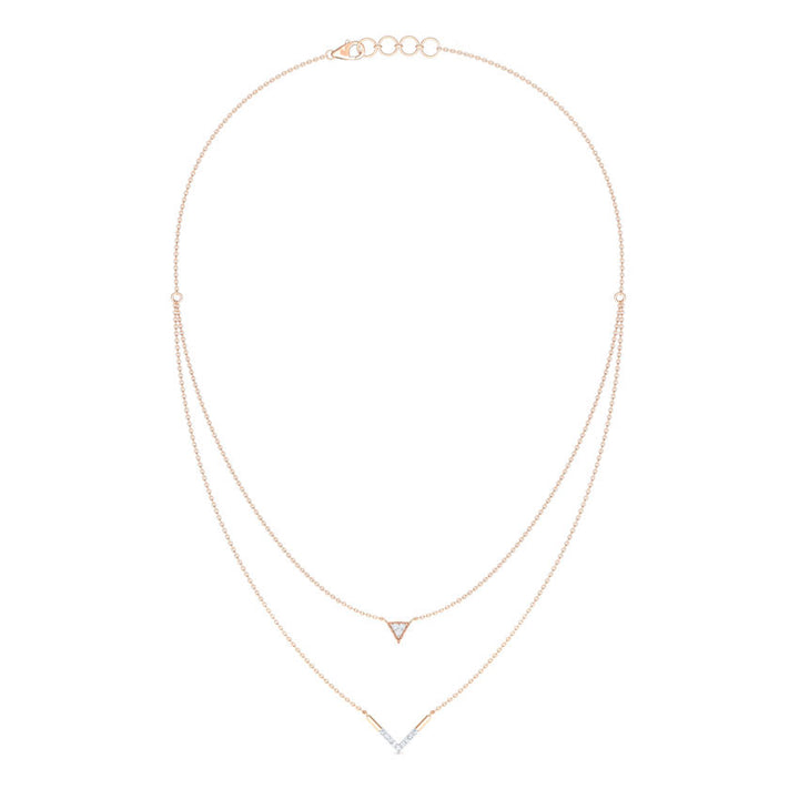 Victory Multi Layer Diamond Necklace