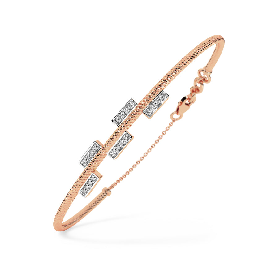 Elara Diamond Tube Bracelet