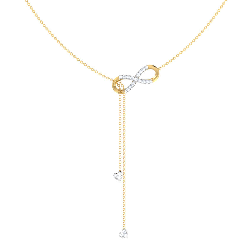 Infinity Love Lariat Diamond Necklace