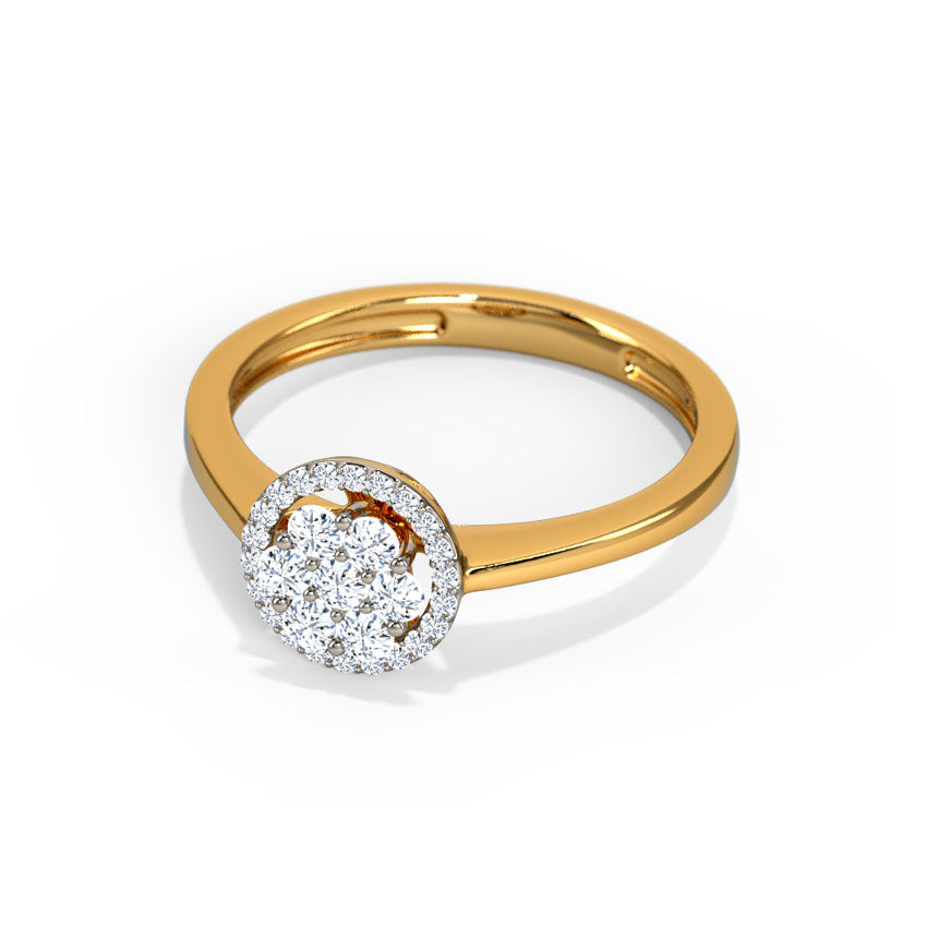 Sparkling Foliage Diamond Ring