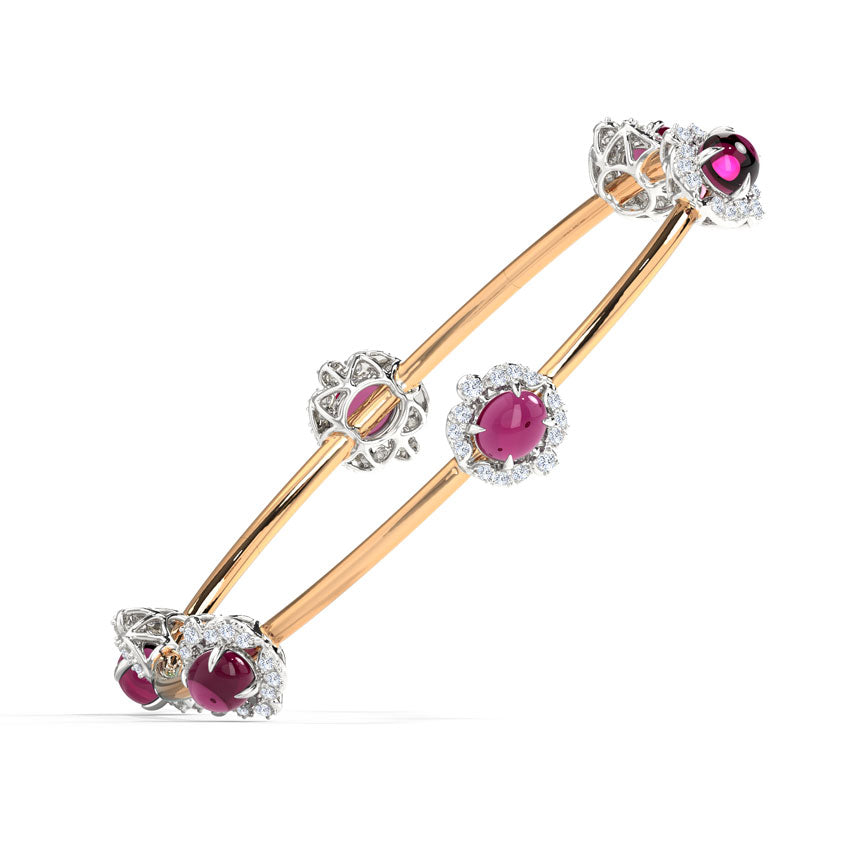 Elysia Rosy Gemstone Bangle