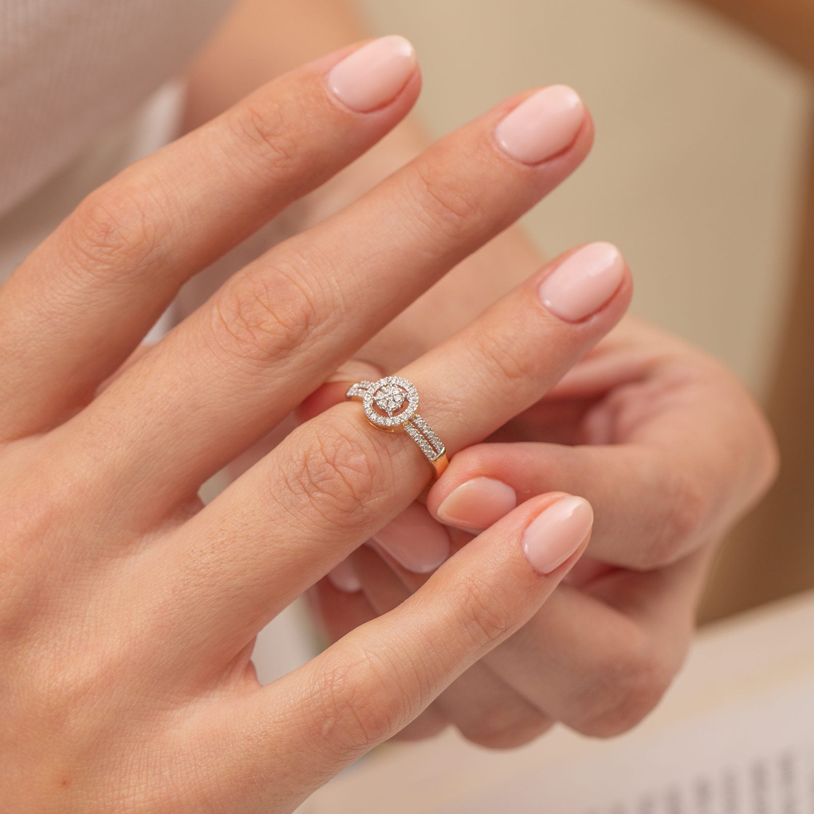 Celestial Halo Diamond Band