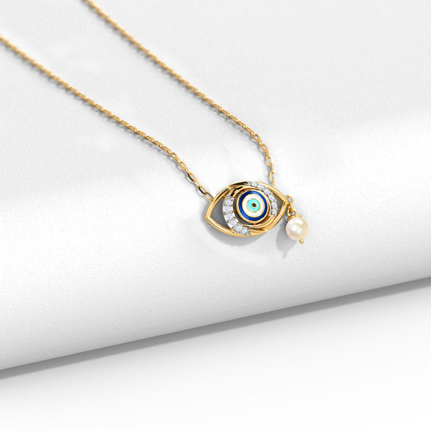 Modish Evil Eye Pearl Necklace